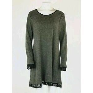 Modcloth Fervour Sweater Shift Dress Crochet Hem